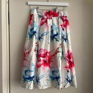 Choies Floral Midi Skirt